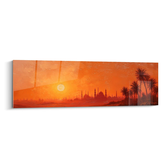 Schilderij Zonsondergang Istanboel - Ottomaanse Pracht - woestijn editie