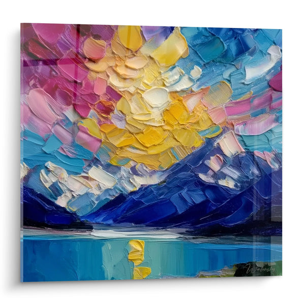 Wandbild Sonnenuntergang See - Farbige Reflexionen - Seeedition