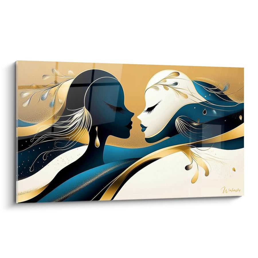 Tableau couple abstrait - Harmonie des âmes - édition figuratif abstrait