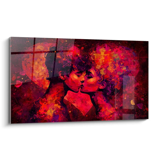 Tableau couple Baiser Passionné - édition saint valentin
