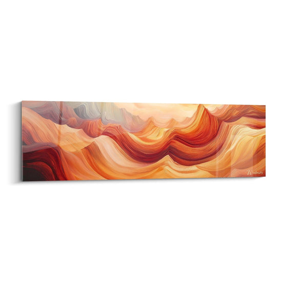 Schilderij Warme Stromen Oranje - abstracte getextureerde editie