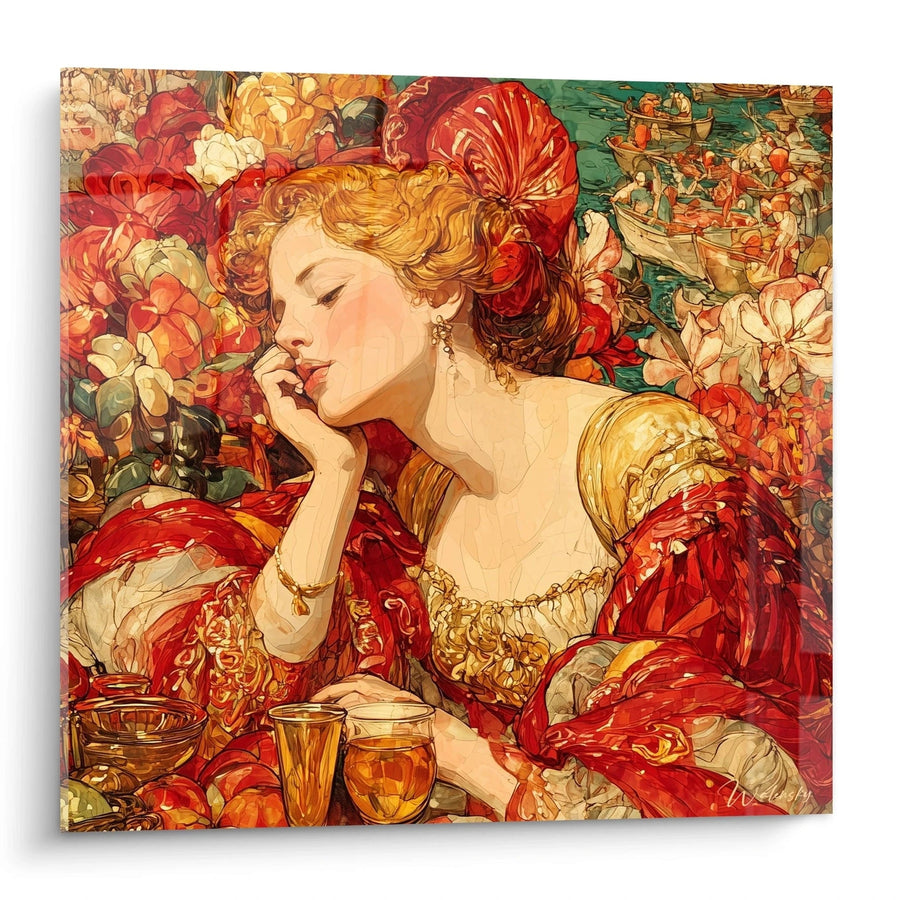 Tableau Courtisane Grâce Contemplative - édition renaissance italienne