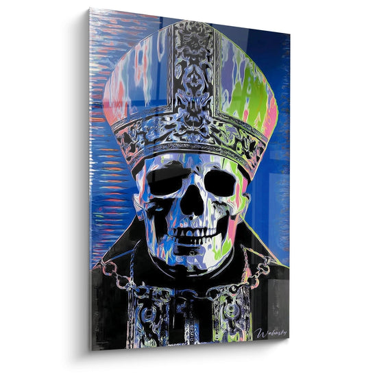 Tableau crâne papal Trône Éternel - édition vanité