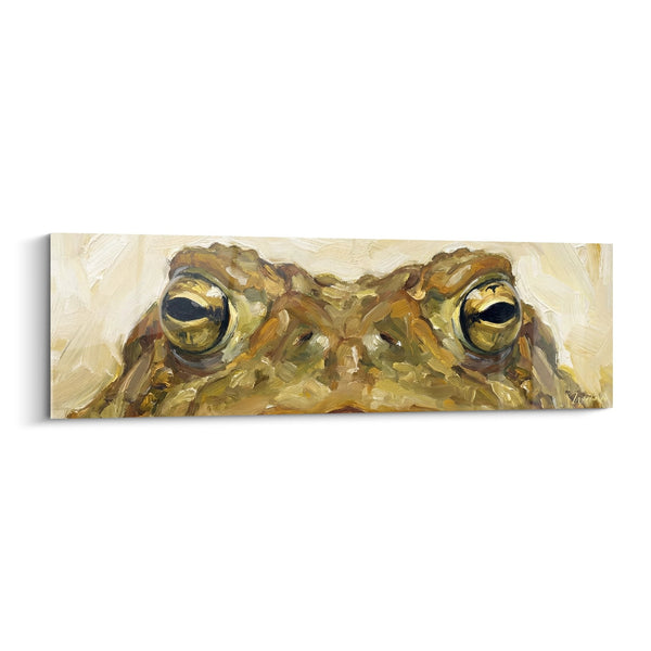 Cuadro Mirada Dorada y Marrón Emergente - Contemplación Silenciosa - Edición Crapaud