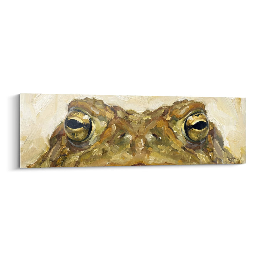 Tableau Regard Doré et Brun Émergeant - Contemplation Silencieuse - Edition Crapaud