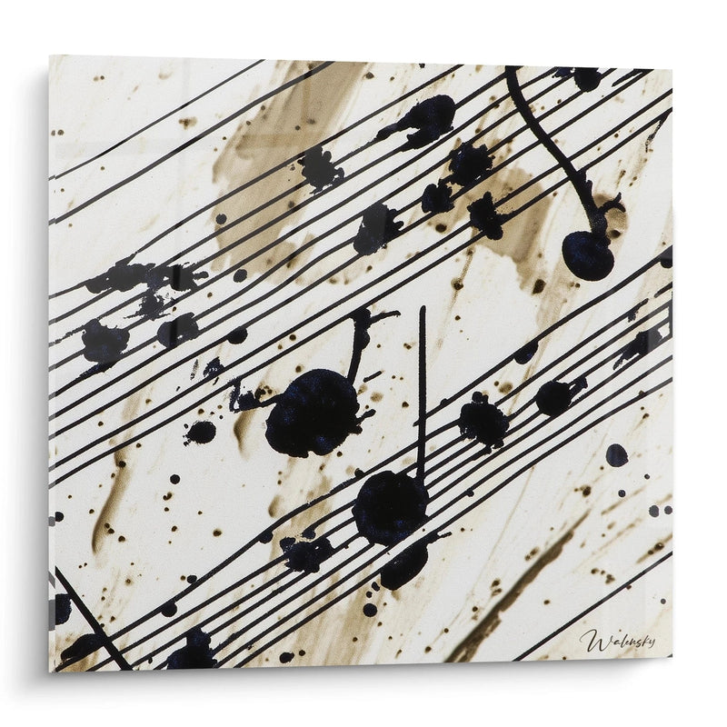 Tableau Crescendo Spontané Vanille - édition musique noir et blanc