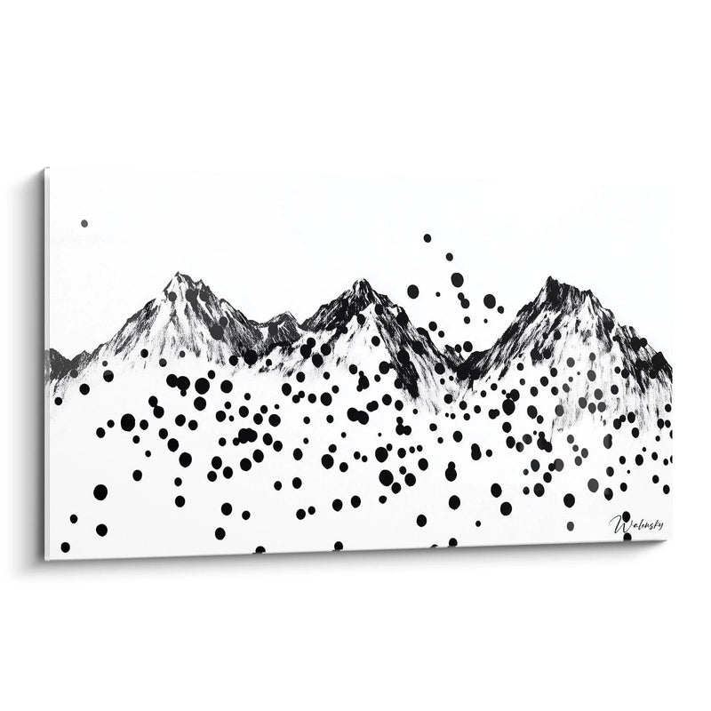 Crete Particle Wall Art - Speckled Black and White Edition