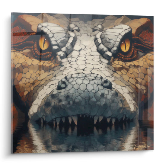 Coccodrillo Antico di Tableau - Sguardo Penetrante - edizione Kaprosuchus
