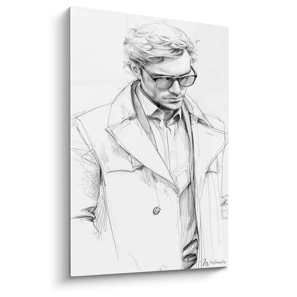 Cuadro Boceto Hombre - Estilo Casual Chic - edición ilustración de moda