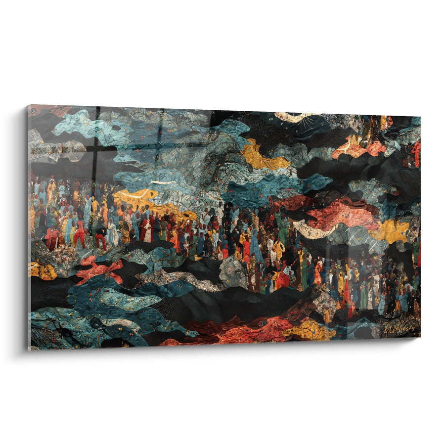 Tableau scène spirituelle ancestrale - Rituels des Ancêtres - édition culture Africaine