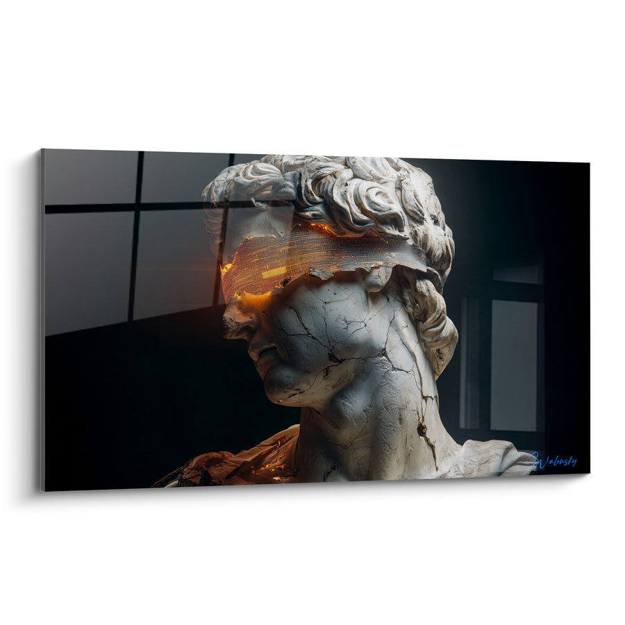 Antique Bust White and Golden Storm - Fracture of Centuries - Cyberpunk Edition