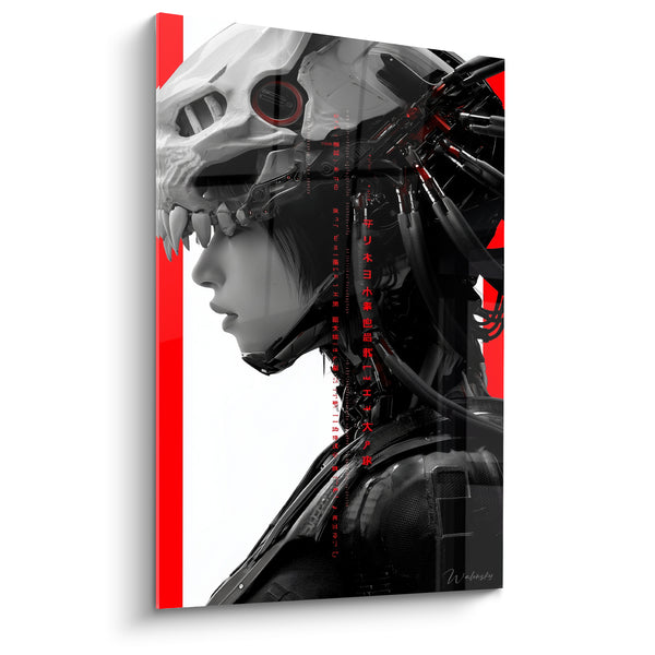 Cuadro Cyborg en blanco y negro - Vigilancia digital - Edición Cyberpunk