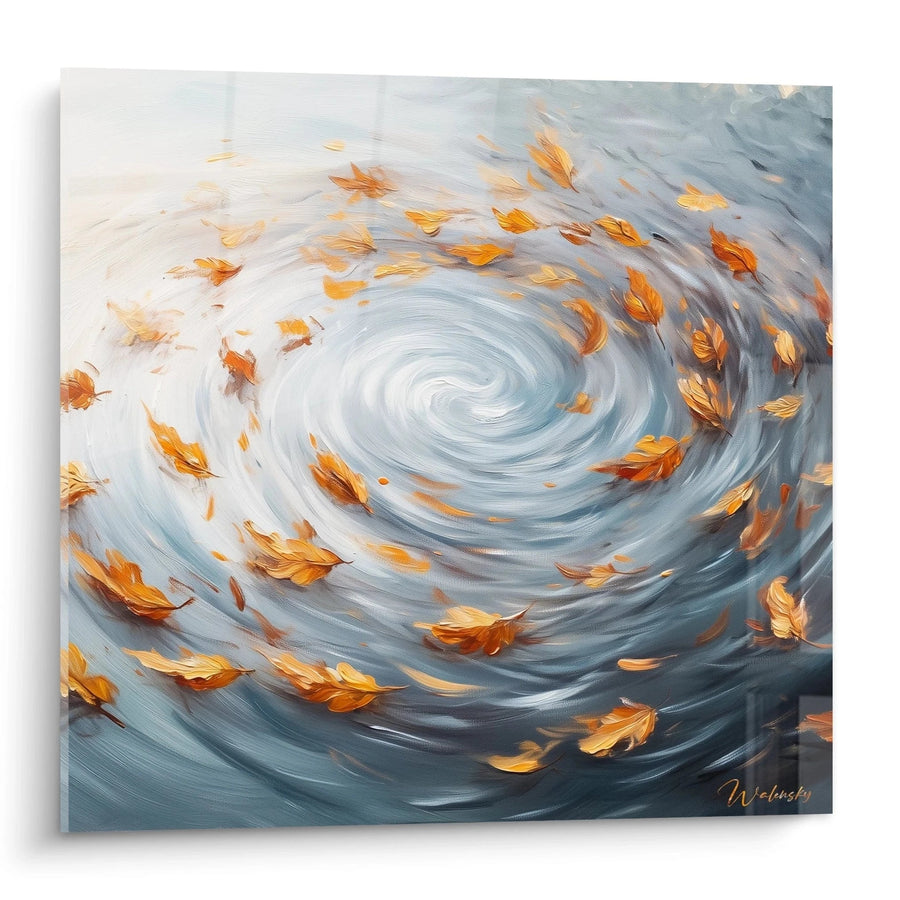 Tableau Cyclone Mélancolie Ambrée - édition expressionniste abstrait