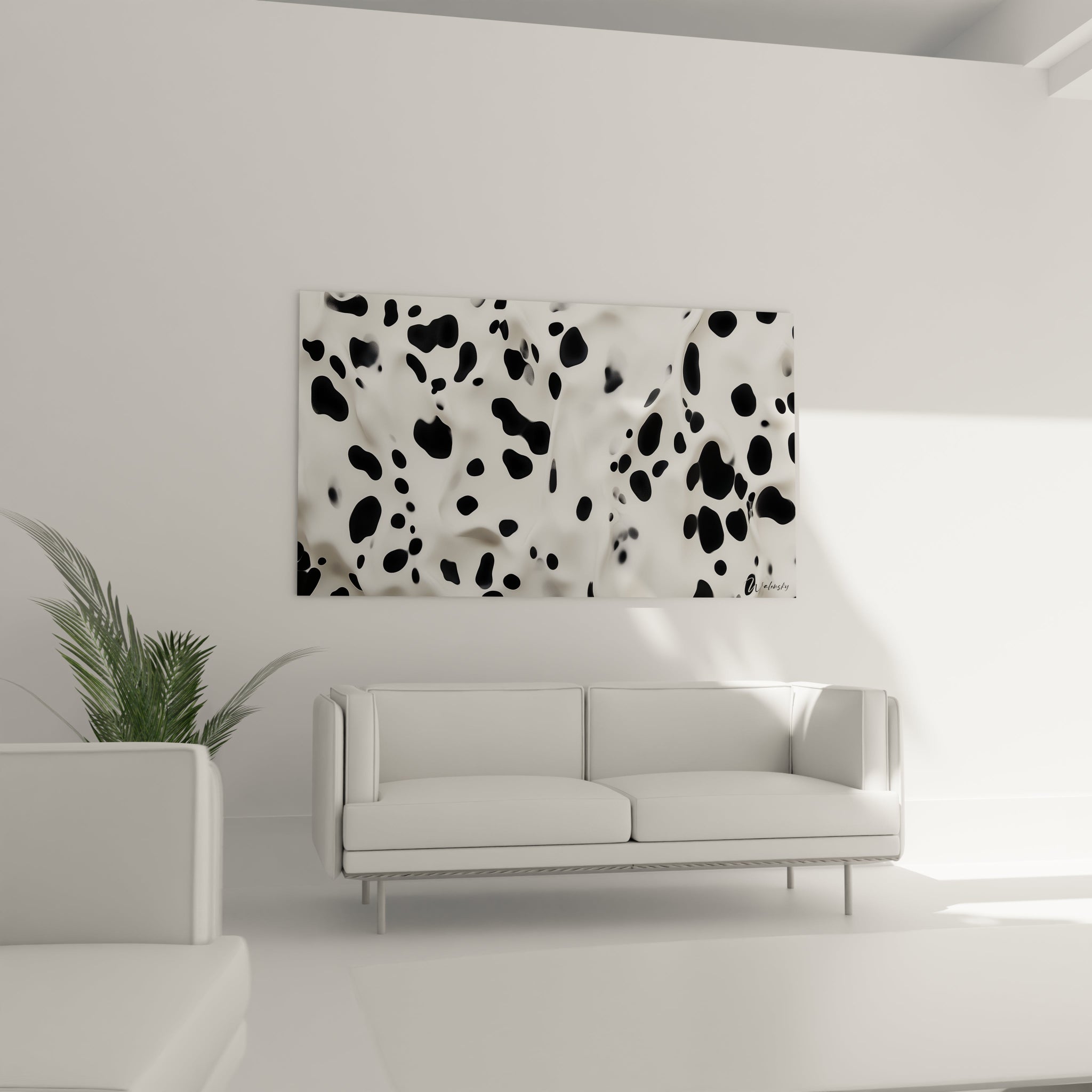 Tableau tacheté noir et blanc de Walensky, moderne et élégant pour décorer votre intérieur
