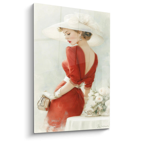 Cuadro Señora Roja - Glamour de Antaño - edición moda vintage