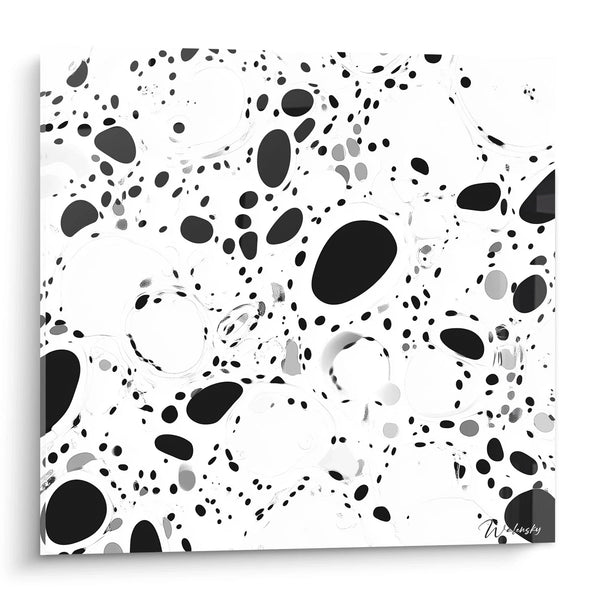 Atomic Dance Painting - speckled black and white edition
