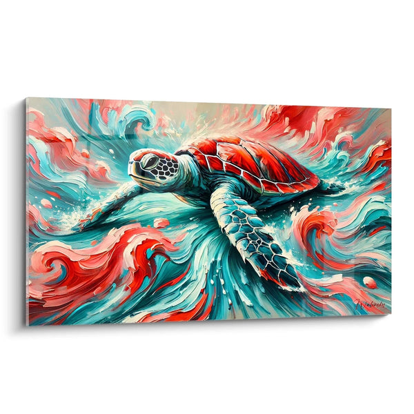 Dance of the Currents Wall Art - Sea Turtle Animals Edition