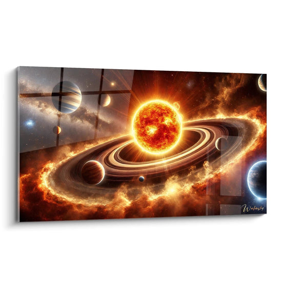 Cuadro Danza de los Titanes - Edición Sistema Solar Espacio