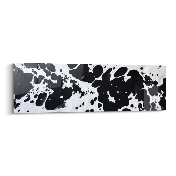 Cuadro Danza Salvaje Tinta - edición manchada blanco y negro