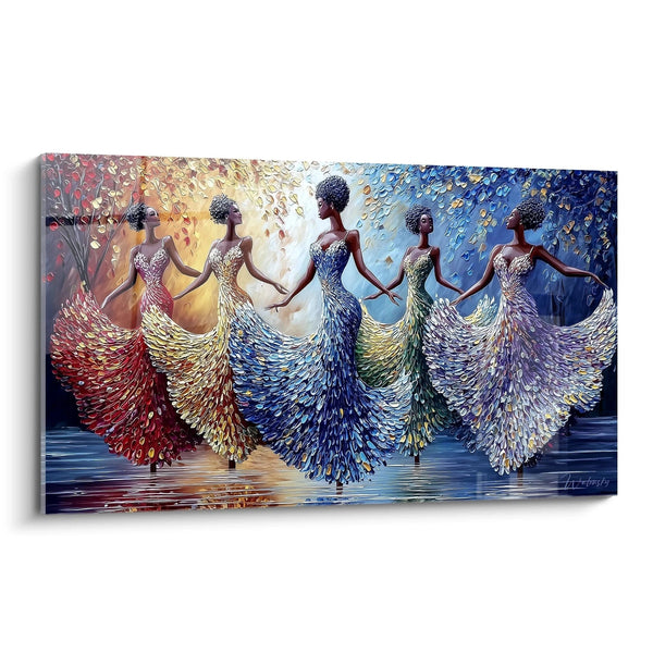 Tableau Tänzerinnen Kollektive Choreographie - Ausgabe afrikanischer Tanz
