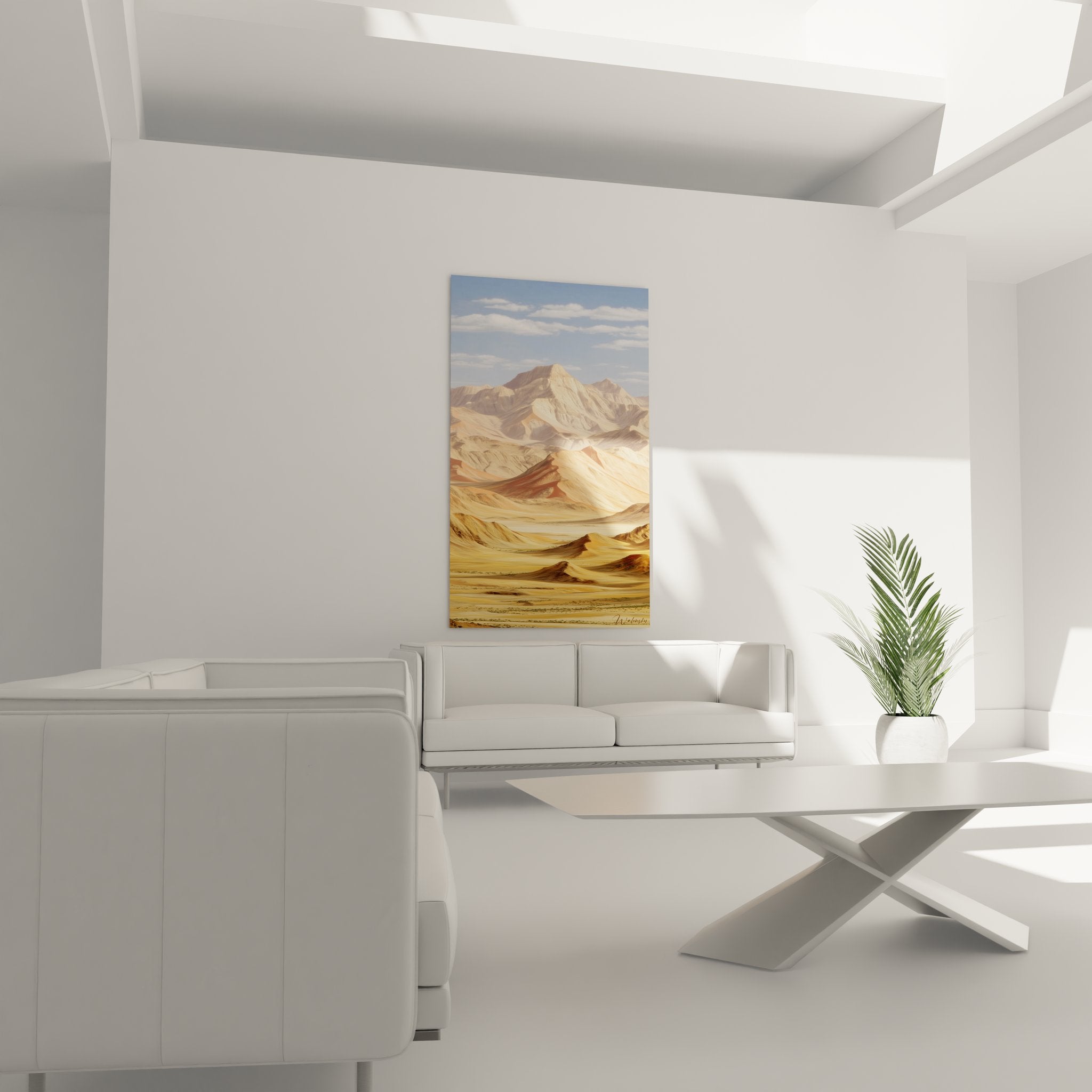 Gros plan tableau désert détails reliefs montagneux stratification géologique tons ocres beiges artistiques