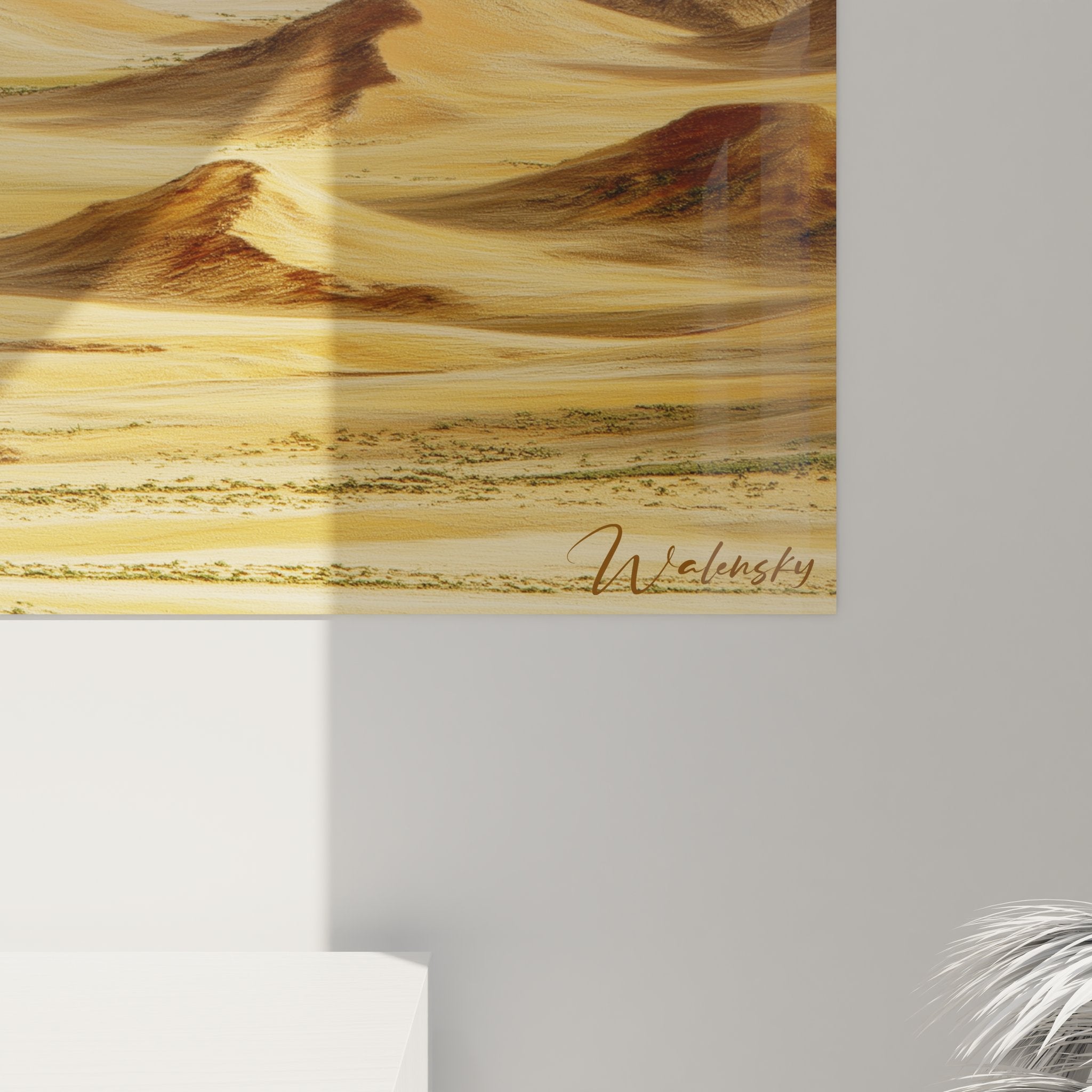 Vue ensemble tableau mural désert montagnes panorama complet paysage désertique grand format décoratif