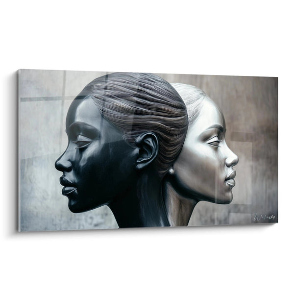 Zwei Gesichter Wandbild - Edition Surrealistischer Abstraktionismus