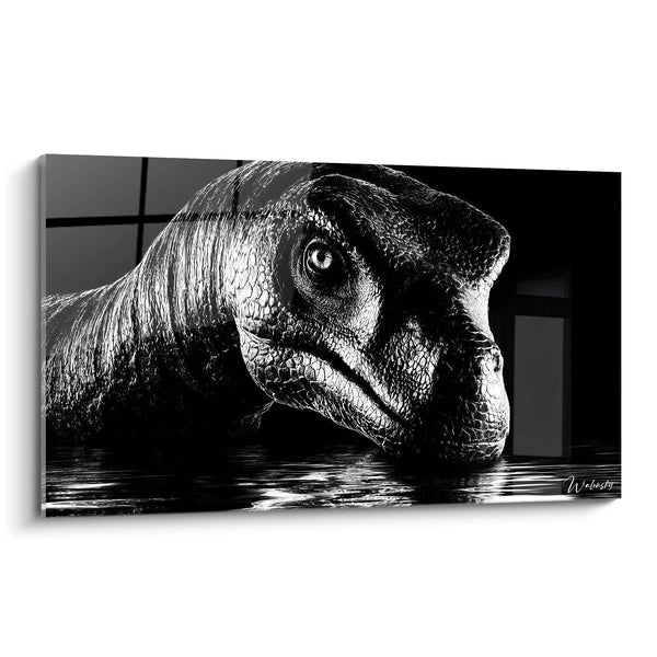 Cuadro Dinosaurio Terópodo - Depredador de las Aguas Oscuras - edición Mokele-mbembe