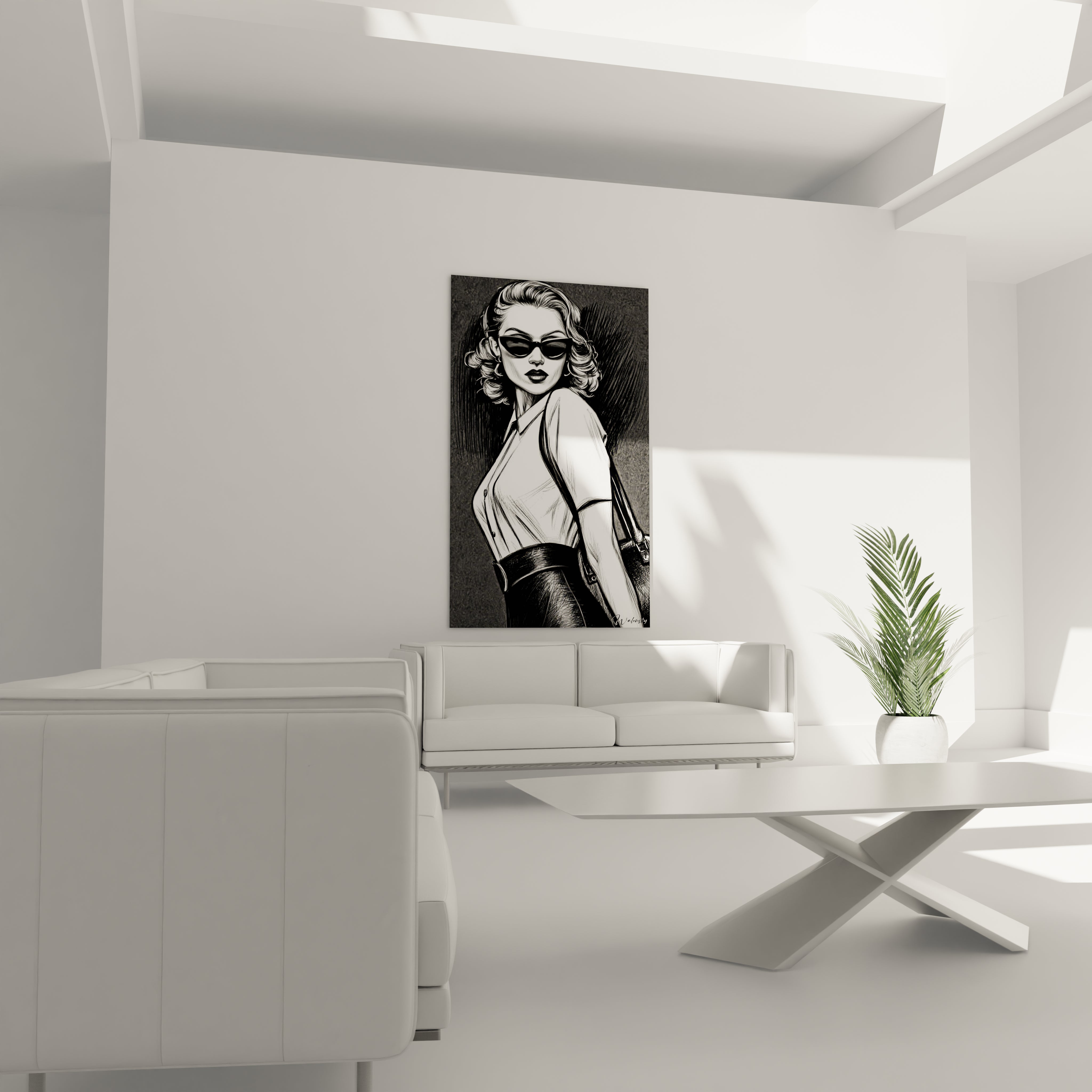 Tableau mural diva vintage de Walensky, idéal pour une décoration élégante contemporaine