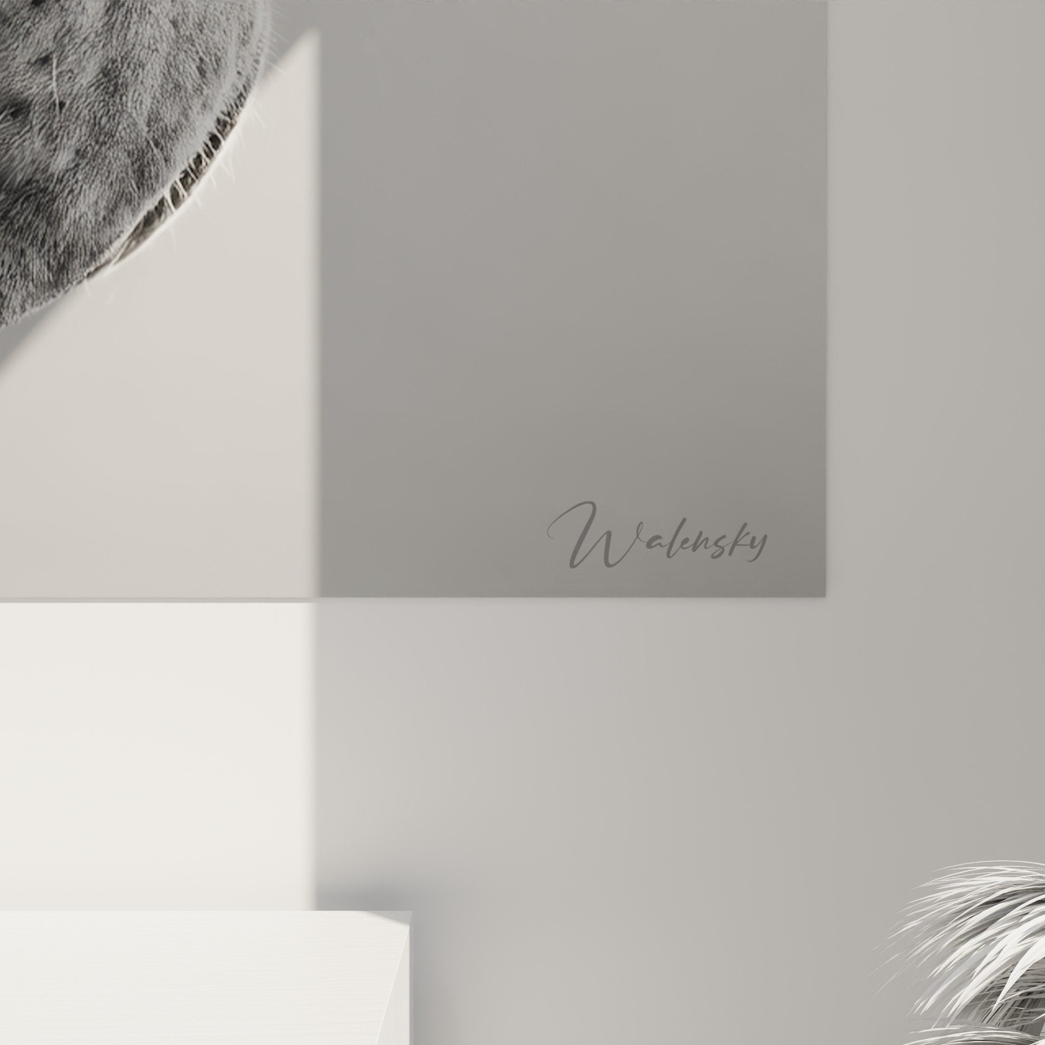 Vue d'ensemble du tableau Dogue Argentin dans un intérieur contemporain aux tons neutres