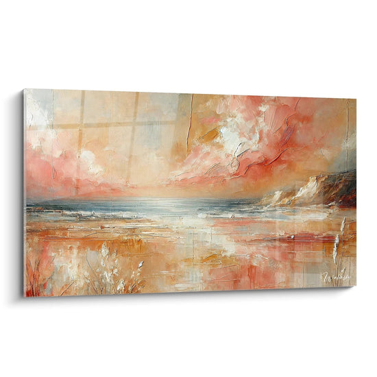 Tableau Douceur d’Ambre -  Edition Bord de Mer Abstrait