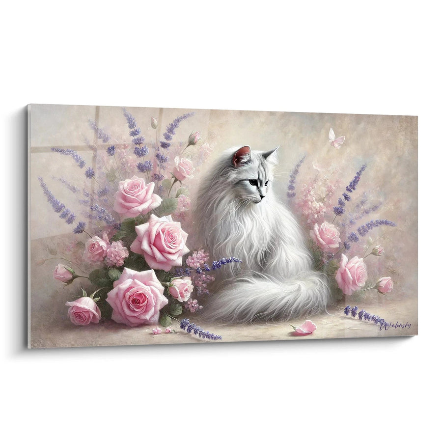 Cuadro Dulzura Floral - Edición Chat Animales