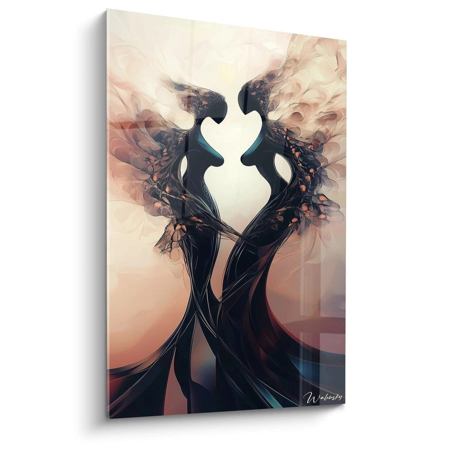 Cuadro Dualidad Celeste - Edición Artística Abstracta