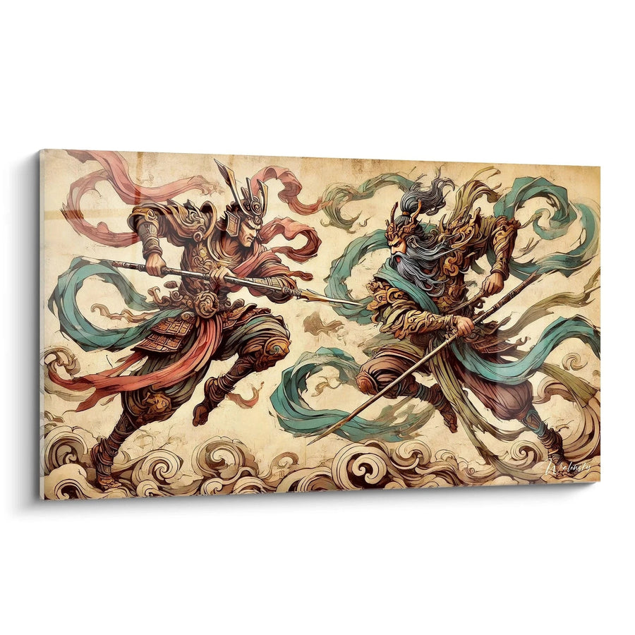 Cuadro Duelo de los Inmortales - Edición Pintura China Asia