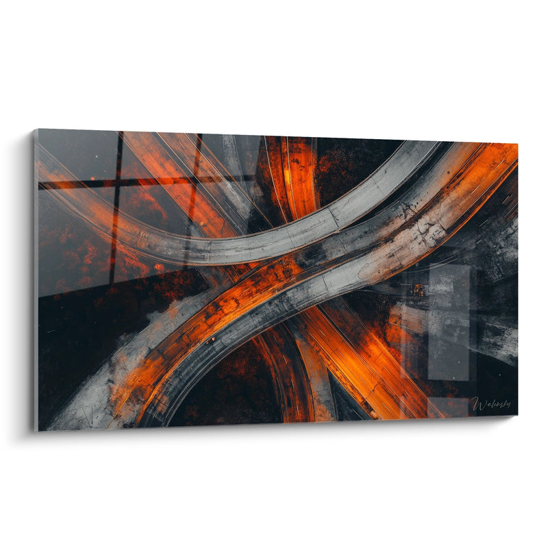 Abstract highway interchange painting - Urban intersection - Architecture edition