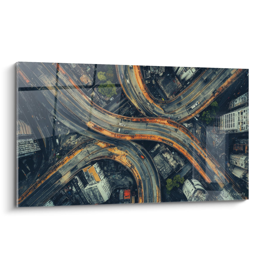 Tableau échangeur autoroutier urbain - Artères métropolitaines - édition Architecture