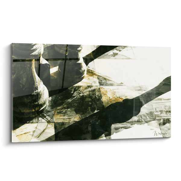 Tableau Cavaliers noirs et dorés fragmentés - Stratégie fragmentée - Edition Echecs