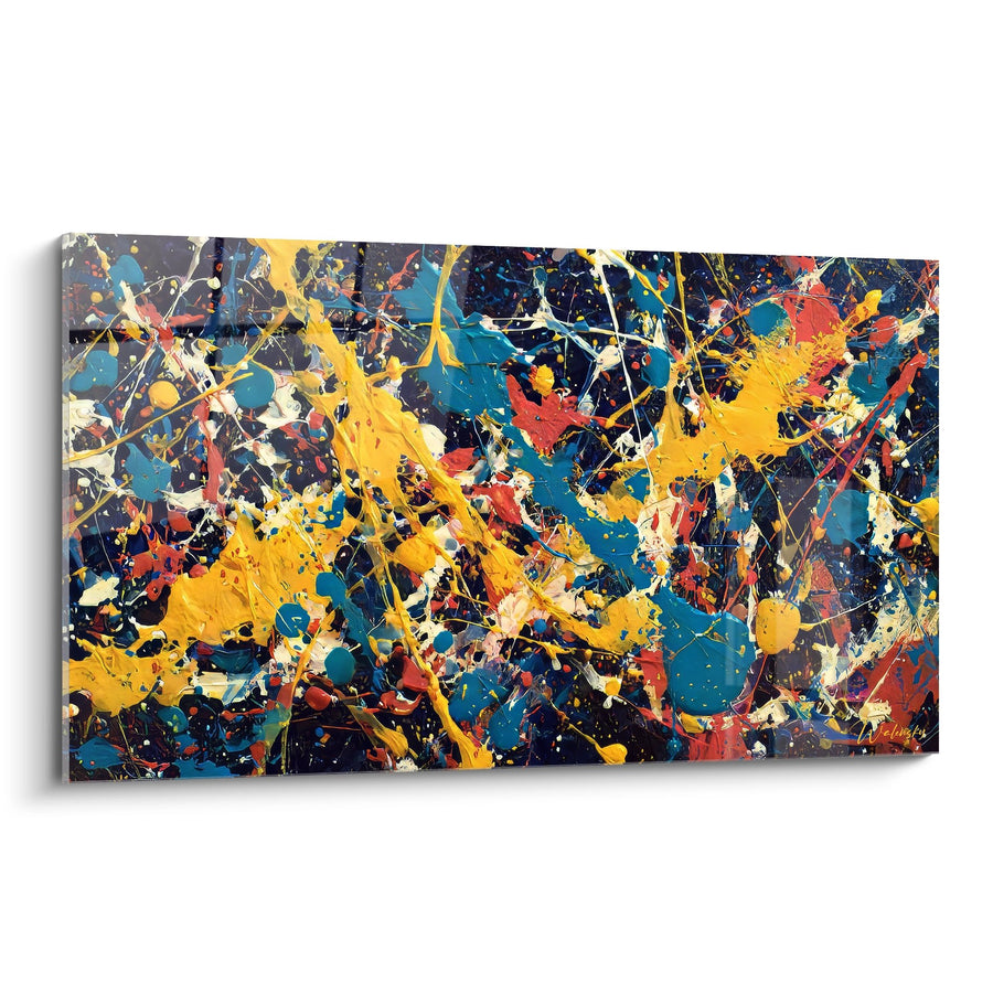 Tableau éclaboussures multicolores - Explosion créative - édition style peinture abstrait