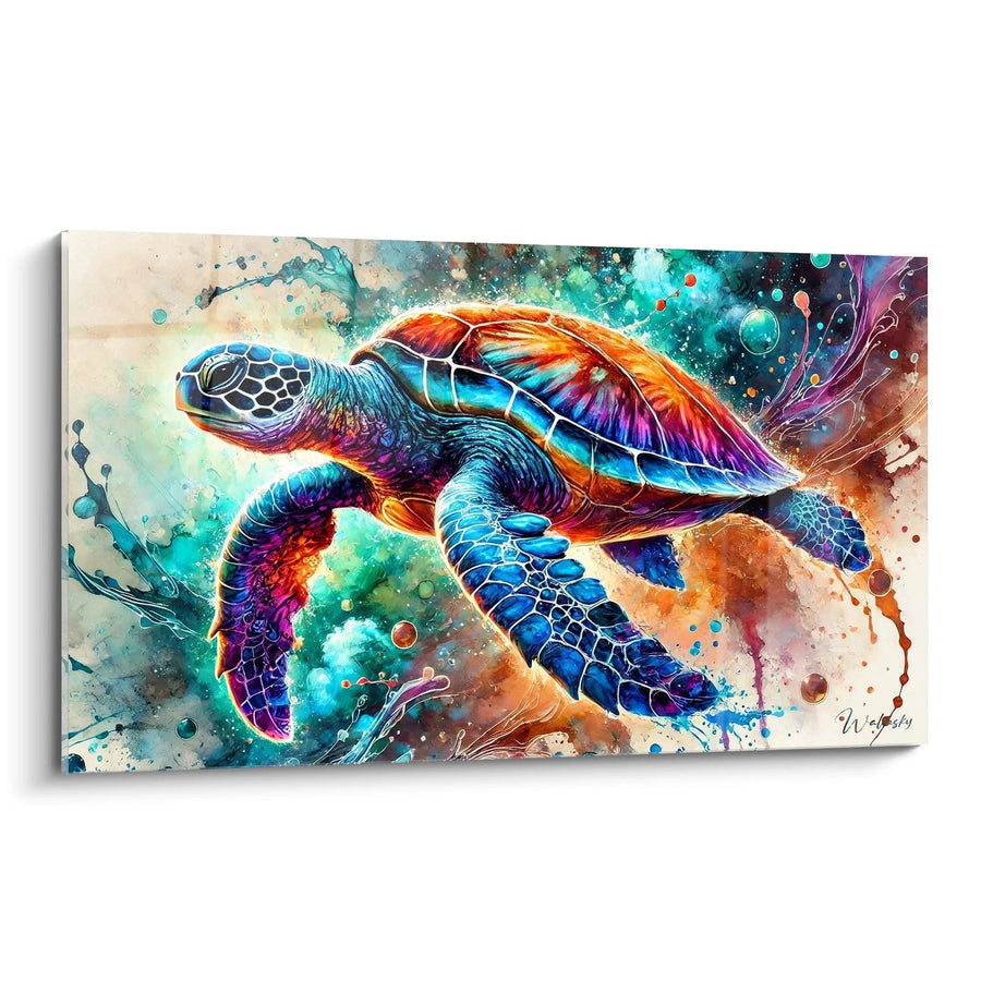 Cuadro Resplandor de las profundidades - Edición Tortuga Marina Animales