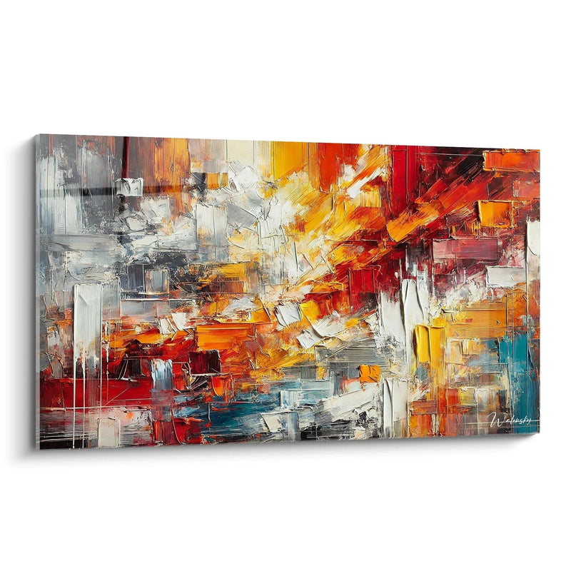 Gemälde Leidenschaftliche Glanzpunkte - Mehrfarbige abstrakte Ausgabe