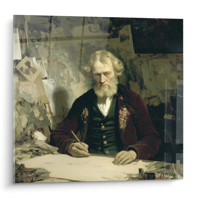 Writer Silver Beard Painting - Realism Edition