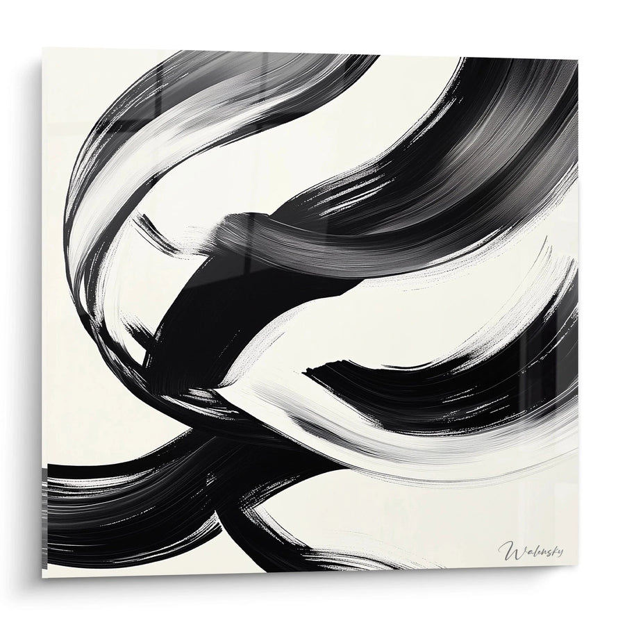 Tableau Écume Noire -Édition Noir et Blanc