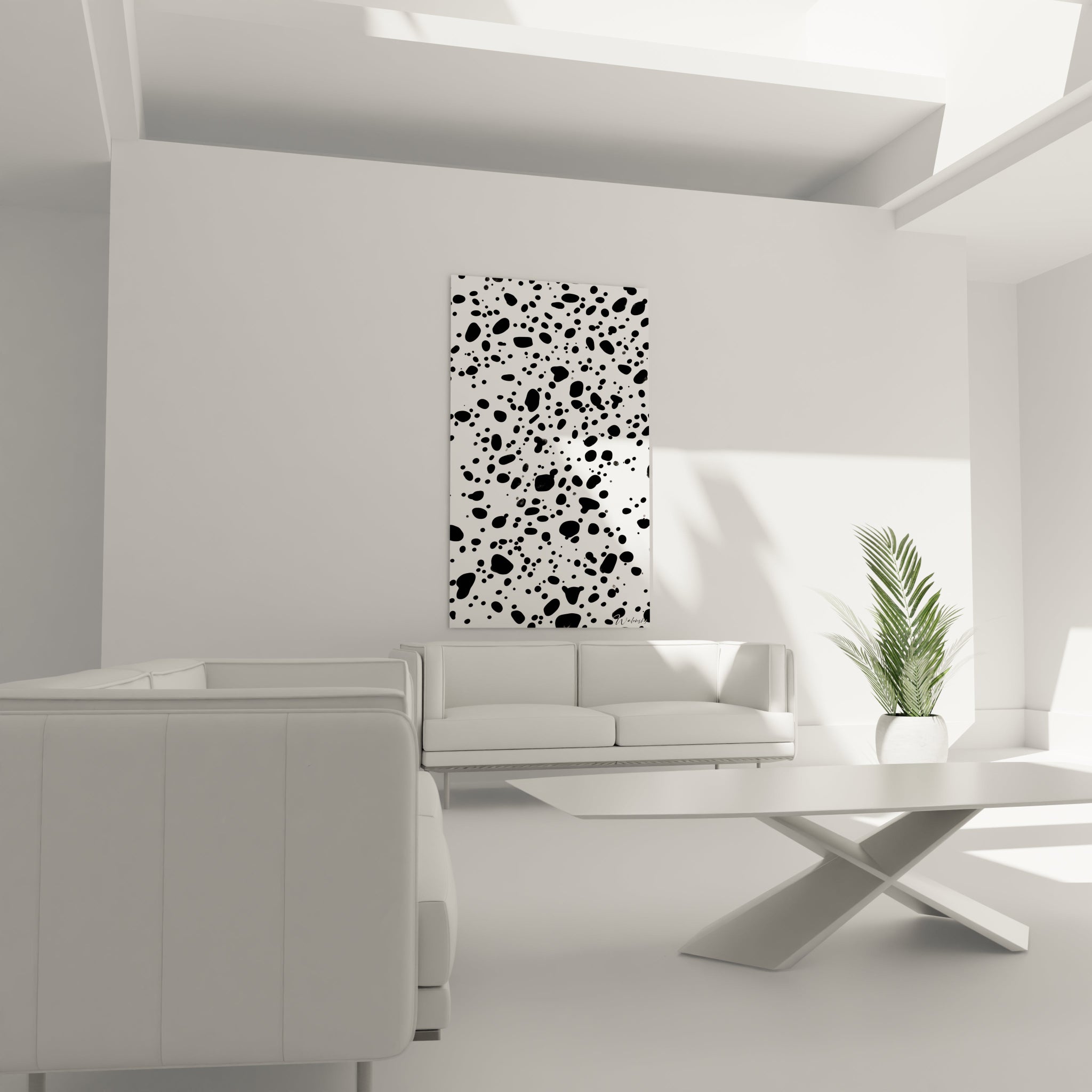 Tableau tacheté noir et blanc de Walensky pour décorer des espaces modernes