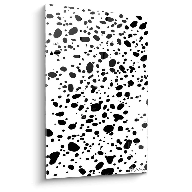 Quadro Effervescenza Naturale Bianco - edizione punteggiato bianco e nero