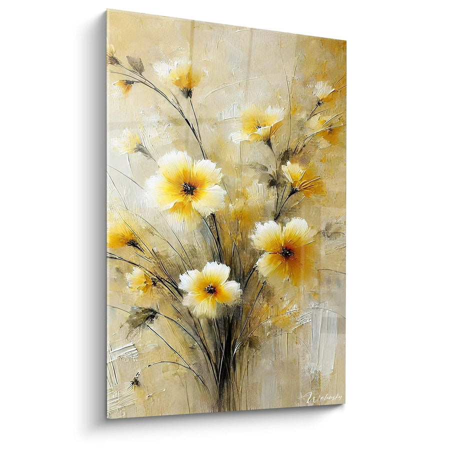 Tableau Effleurement Doré - Edition Fleur Abstrait