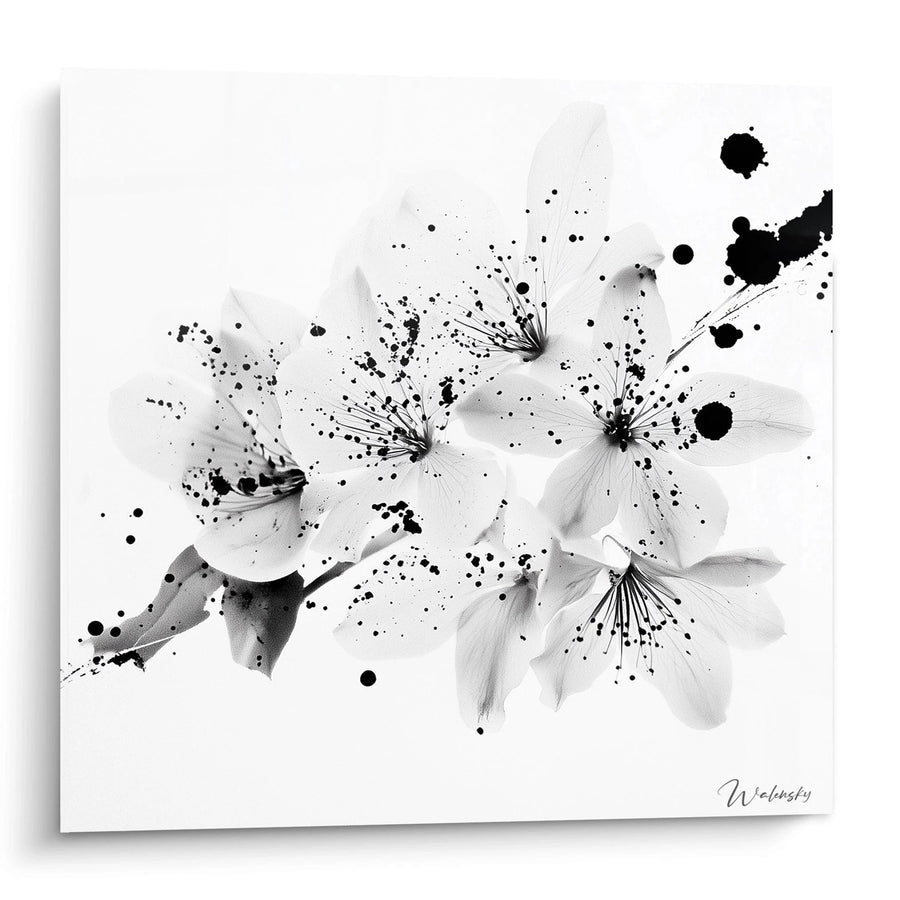 Tableau Efflorescence Étoilée - édition tacheté noir et blanc