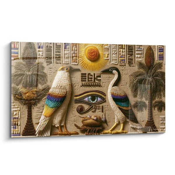 Tableau Ibis sacrés aux ailes irisées - Veillée sacrée - Edition egypte