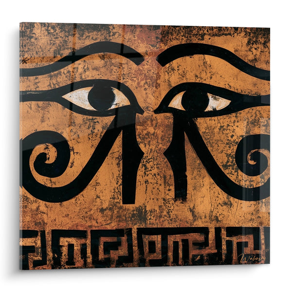 Tableau Œil d'Horus ocre et noir jumelé - Gardien millénaire - Edition egypte