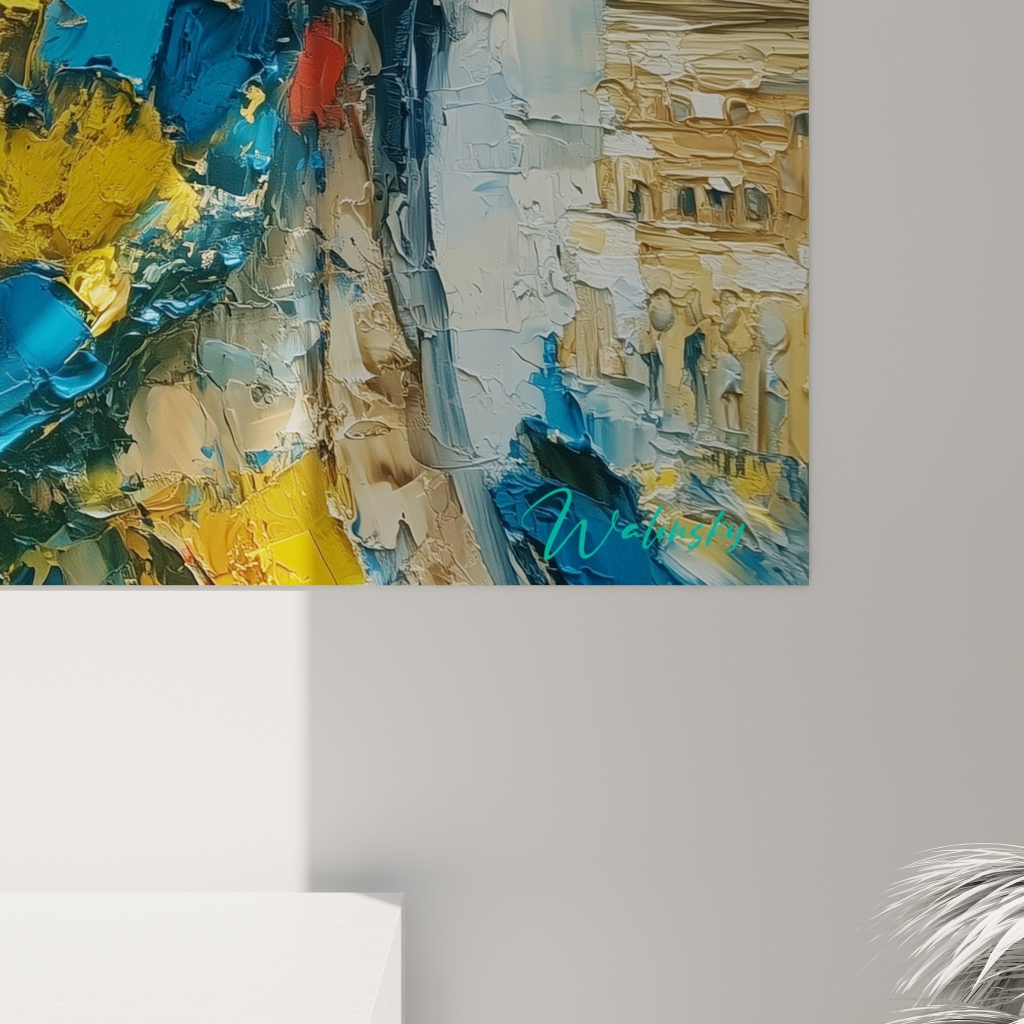 Empâtements bleu marine et coulures dorées sur la peau texturée du portrait égyptien