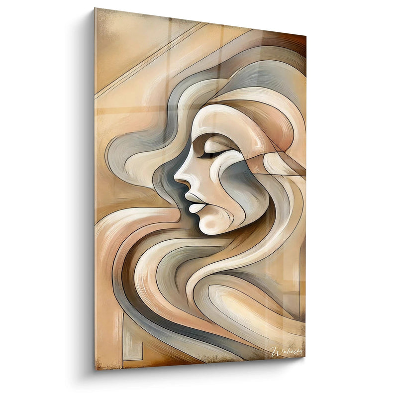 Quadro Eleganza Curva - Edizione Viso Astratto